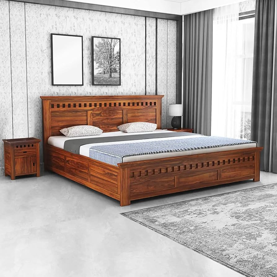 Mẫu giường gỗ tự nhiên phong cách Á Đông truyền thống